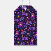 Neon Glow Retro Arcade Gaming 8th Birthday Geschenkanhänger (Rückseite)