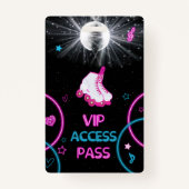 Neon Glow Roller Skaten Let's Roll Birthday Party Ausweis (Vorderseite)