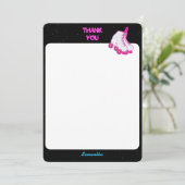 Neon Glow Roller Skaten Let's Roll Birthday Party Dankeskarte (Stehend Vorderseite)