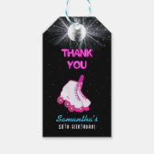 Neon Glow Roller Skaten Let's Roll Birthday Party Geschenkanhänger (Vorderseite)