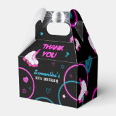 Neon Glow Roller Skaten Let's Roll Birthday Party Geschenkschachtel (Vorderseite)