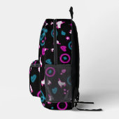 Neon Glow Roller Skaten Roll Girl Bedruckter Rucksack (Rechts)