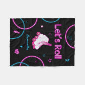 Neon Glow Roller Skaten Roll Girl Fleecedecke (Vorderseite (Horizontal))