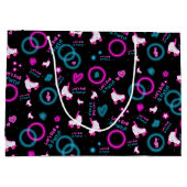 Neon Glow Roller Skaten Roll Pattern Große Geschenktüte (Rückseite)