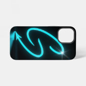 Neon-Glow-Schwarz-Handyhülle iPhone Hülle (Rückseite (Horizontal))