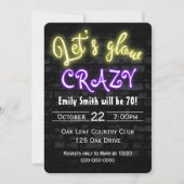 Neon Glow Sign auf Brick Einladung (Vorderseite)