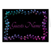 Neon Glow Sitzplatzgast Name Table Card (Vorderseite (Horizontal))