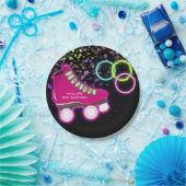 Neon Glow Skate Birthday Party Skaten Pappteller (Party)