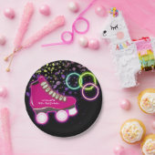 Neon Glow Skate Birthday Party Skaten Pappteller (Party)