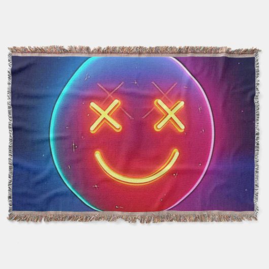 Neon Glow Smiley Decke (Vorderseite)