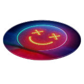Neon Glow Smiley Schneidebrett (Ecke)