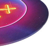 Neon Glow Smiley Schneidebrett (Ecke)