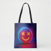Neon Glow Smiley Tasche (Vorderseite)