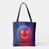 Neon Glow Smiley Tasche (Rückseite)