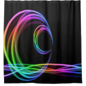 Neon Glow Stick Circles Duschvorhang (Vorderseite)