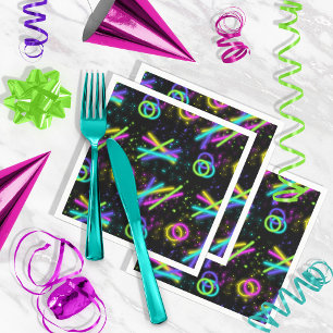 Neon Glow Stick Nahtloses Muster ID923 Serviette