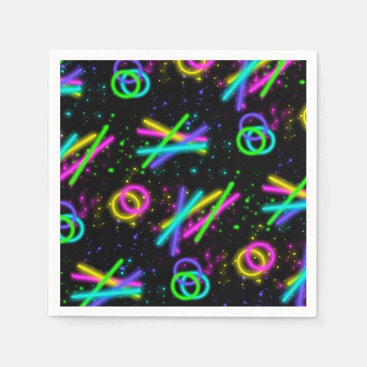 Neon Glow Stick Nahtloses Muster ID923 Serviette (Vorderseite)