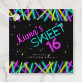 Neon Glow Stick Sweet 16 Name ID760 Geschenkanhänger