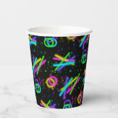 Neon Glow Stick Sweet 16 Name ID760 Pappbecher (Rückseite)