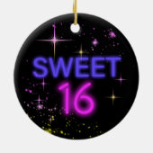 Neon Glow Sweet 16 ID760 Keramik Ornament (Hinten)