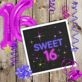 Neon Glow Sweet 16 ID760 Serviette