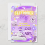 Neon Glow Teen Tween Girls Slumber Sleepover Party Einladung (Vorderseite)
