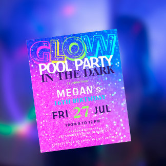 Neon Glow Tees Budget Geburtstagsfeier