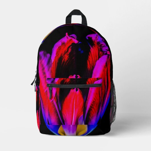 Neon Glow Tulip Bedruckter Rucksack (Vorderseite)