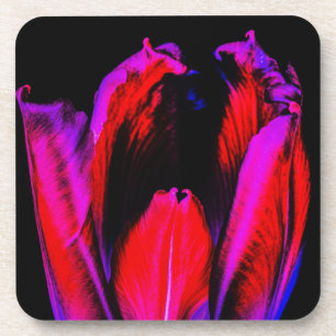 Neon Glow Tulip Getränkeuntersetzer