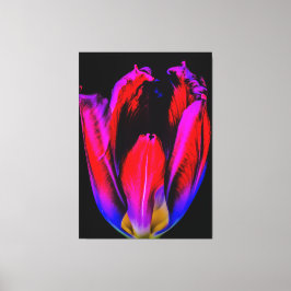 Neon Glow Tulip Leinwanddruck
