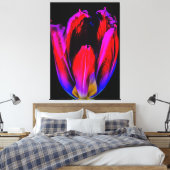 Neon Glow Tulip Leinwanddruck (Insitu (Schlafzimmer))