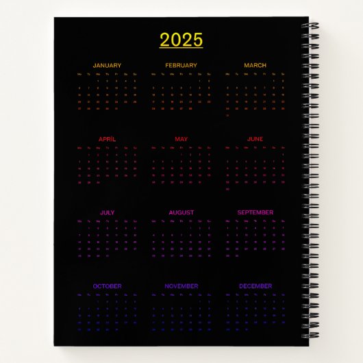 Neon Glow Tulip Notizblock (Rückseite)