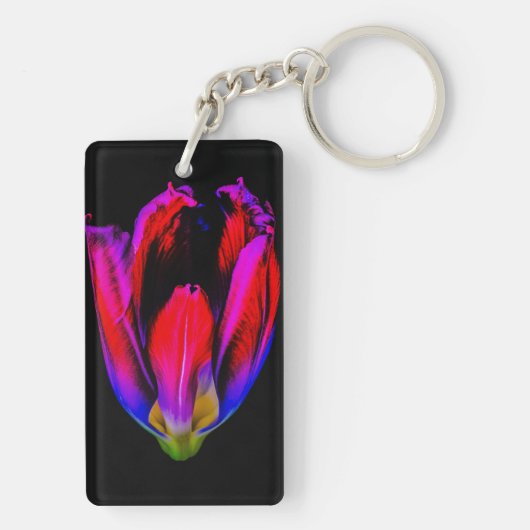 Neon Glow Tulip Schlüsselanhänger (Rückseite)