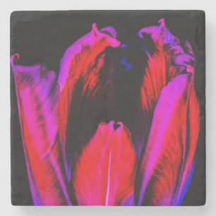 Neon Glow Tulip Steinuntersetzer