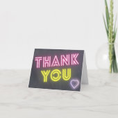 Neon Glow Vielen Dank Dankeskarte (Vorderseite)