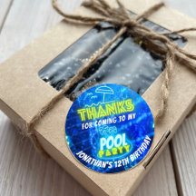 Neon Glows Boys Pool Party Blue Green Vielen Dank