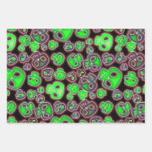 Neon Glows Critters Geschenkpapier Set (Vorderseite)