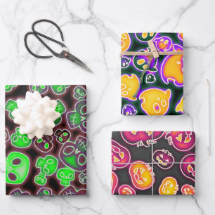 Neon Glows Critters Geschenkpapier Set