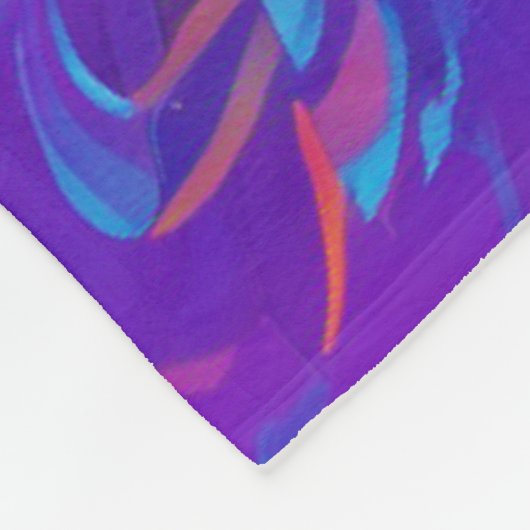 Neon Glows Skull Art Fleecedecke (Ecke)