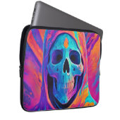 Neon Glows Skull Art Laptopschutzhülle (Vorne Rechts)