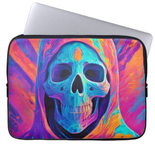 Neon Glows Skull Art Laptopschutzhülle