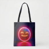 Neon-Glühende Fröhliche Gesichtskunst Tasche (Vorderseite)