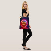Neon-Glühende Fröhliche Gesichtskunst Tasche (Am Model)