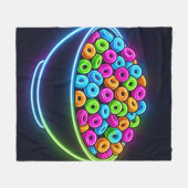 Neon-Glühende Müslischale Fleecedecke (Vorderseite (Horizontal))