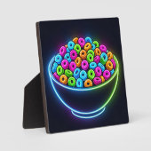 Neon-Glühende Müslischale Fotoplatte (Vorderseite)