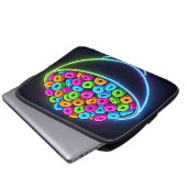 Neon-Glühende Müslischale Laptopschutzhülle (Vorne Knopf)