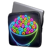 Neon-Glühende Müslischale Laptopschutzhülle (Vorderseite Links)