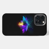 Neon-Glühwürmchen auf Schwarz iPhone Hülle (Rückseite (Horizontal))