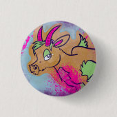 Neon Goat Button (Vorderseite)