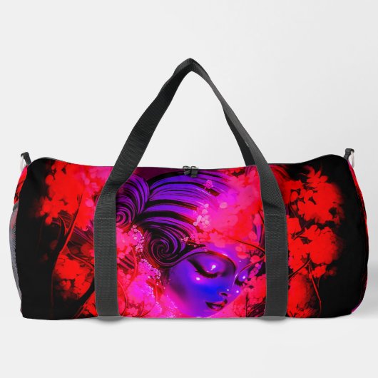 Neon Goddess in Enchanted Forest Duffle Bag (Rückseite)